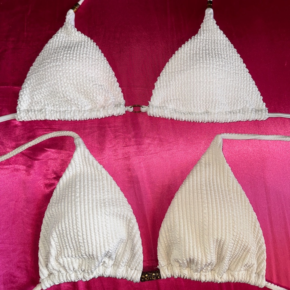 White Crochet Bikini Top